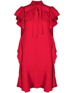 Платье мини с оборками и завязками Red valentino