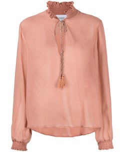 Полупрозрачная блузка с оборками на воротнике Dondup
