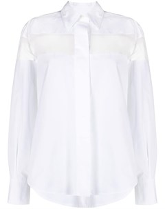 Рубашка с длинными рукавами и прозрачными вставками Valentino