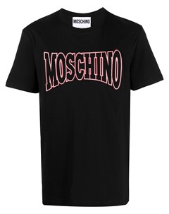 Футболка с короткими рукавами и вышитым логотипом Moschino