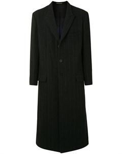 Однобортное пальто в тонкую полоску Yohji yamamoto