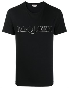 Футболка с вышитым логотипом Alexander mcqueen