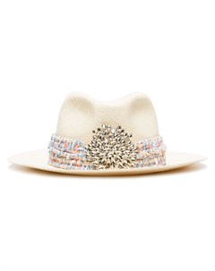 Шляпа федора с кристаллами Maison michel