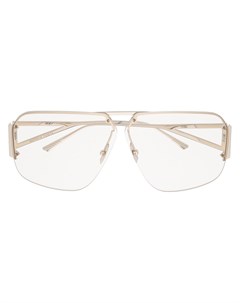 Солнцезащитные очки авиаторы в полуободковой оправе Bottega veneta