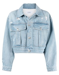 Укороченная джинсовая куртка с эффектом потертости Givenchy
