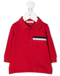 Рубашка поло с отделкой в полоску Moncler enfant