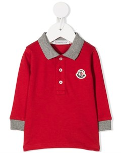 Рубашка поло с длинными рукавами и логотипом Moncler enfant