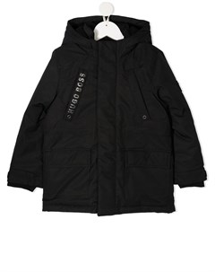 Пальто с капюшоном и логотипом Boss kidswear