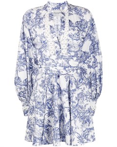 Платье мини с цветочным принтом Forte dei marmi couture