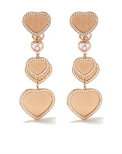 Золотые серьги Happy Hearts Golden Hearts из коллаборации с 007 Chopard