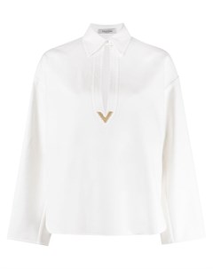 Блузка с вырезом спереди Valentino