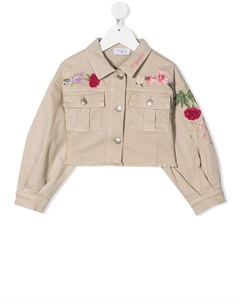 Куртка с цветочной вышивкой Monnalisa