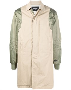 Однобортное пальто с контрастными рукавами Dsquared2