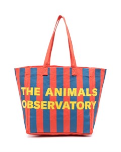 Полосатая сумка тоут с логотипом The animals observatory