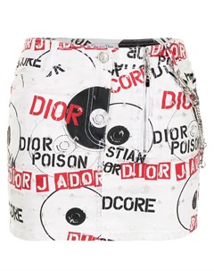 Джинсовая юбка мини pre owned с логотипом Christian dior