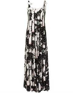 Плиссированное платье с цветочным принтом Valentino pre-owned