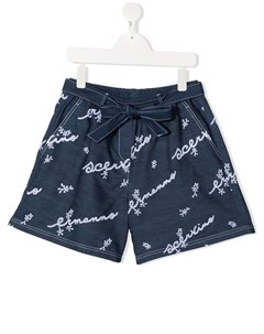 Джинсовые шорты с логотипом Ermanno scervino junior