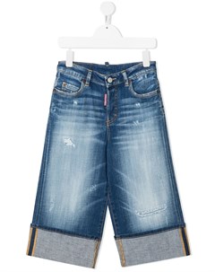 Укороченные джинсы с прорезями Dsquared2 kids