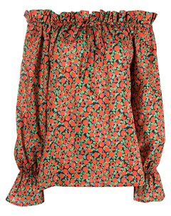 Блузка с открытыми плечами и цветочным принтом L' autre chose