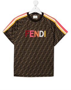 Футболка с логотипом FF Fendi kids