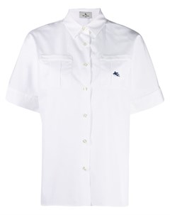 Рубашка с короткими рукавами и вышитым логотипом Etro