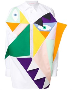 Рубашка с декором в стиле кубизма Walter van beirendonck