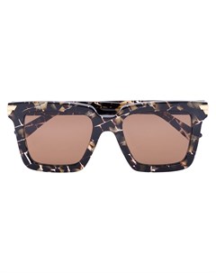 Солнцезащитные очки в квадратной оправе черепаховой расцветки Bottega veneta eyewear