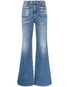 Расклешенные джинсы с плетеной отделкой Pinko