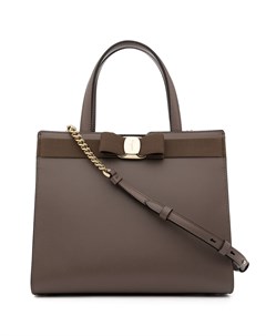 Сумка тоут с бантом и логотипом Salvatore ferragamo