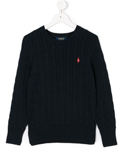 Джемпер вязки с косичками с логотипом Ralph lauren kids