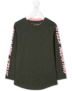 Футболка с логотипами на рукавах Stella mccartney kids