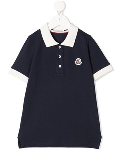 Рубашка поло с нашивкой логотипом Moncler enfant