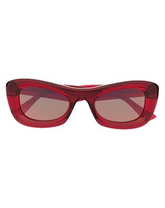 Солнцезащитные очки в прямоугольной прозрачной оправе Bottega veneta eyewear