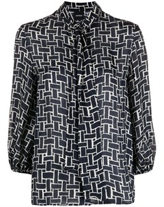 Блузка с завязками и геометричным принтом Aspesi