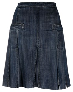 Джинсовая юбка с декоративными швами Chanel pre-owned