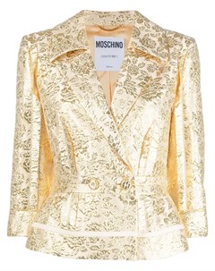 Жаккардовый пиджак с цветочным узором Moschino