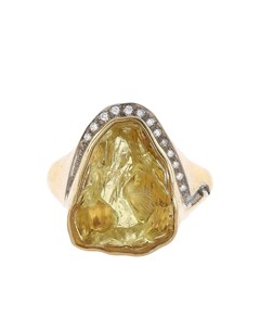Кольцо Papita из желтого золота с бриллиантами и кварцем Jorge adeler