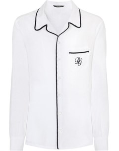 Рубашка с контрастной окантовкой и вышивкой DG Dolce&gabbana