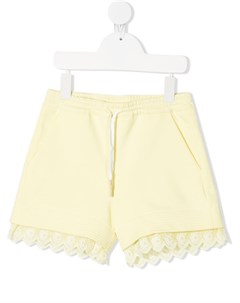 Шорты с кулиской и кружевом Chloé kids