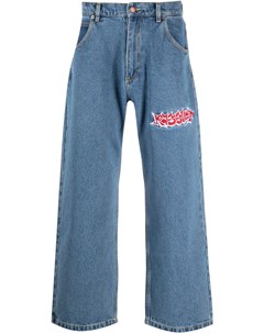 Широкие джинсы с вышивкой Paccbet