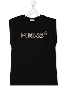 Топ с декорированным логотипом Pinko kids