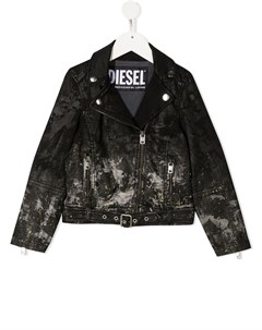 Байкерская куртка с эффектом металлик Diesel kids
