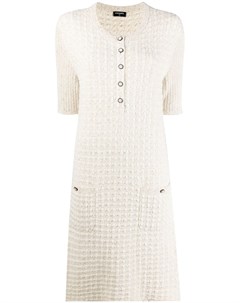 Твидовое платье с эффектом металлик Chanel pre-owned
