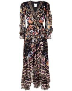 Платье макси асимметричного кроя с цветочным принтом Camilla