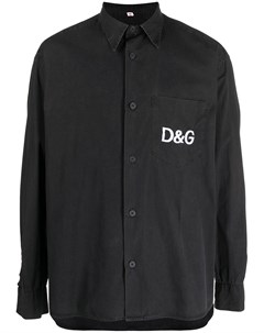 Рубашка 1990 х годов с вышитым логотипом Dolce & gabbana pre-owned