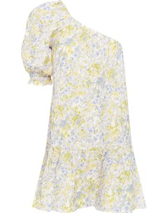 Платье мини на одно плечо с цветочным принтом Peony