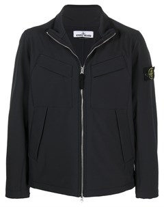 Куртка с капюшоном и нашивкой логотипом Stone island