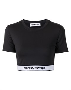 Укороченная футболка с логотипом Ground-zero
