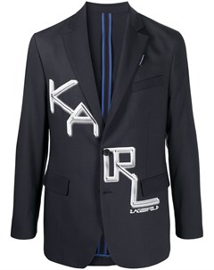 Пиджак строгого кроя с логотипом Karl lagerfeld