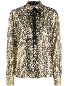 Блузка из ткани ламе с графичным принтом Victoria beckham